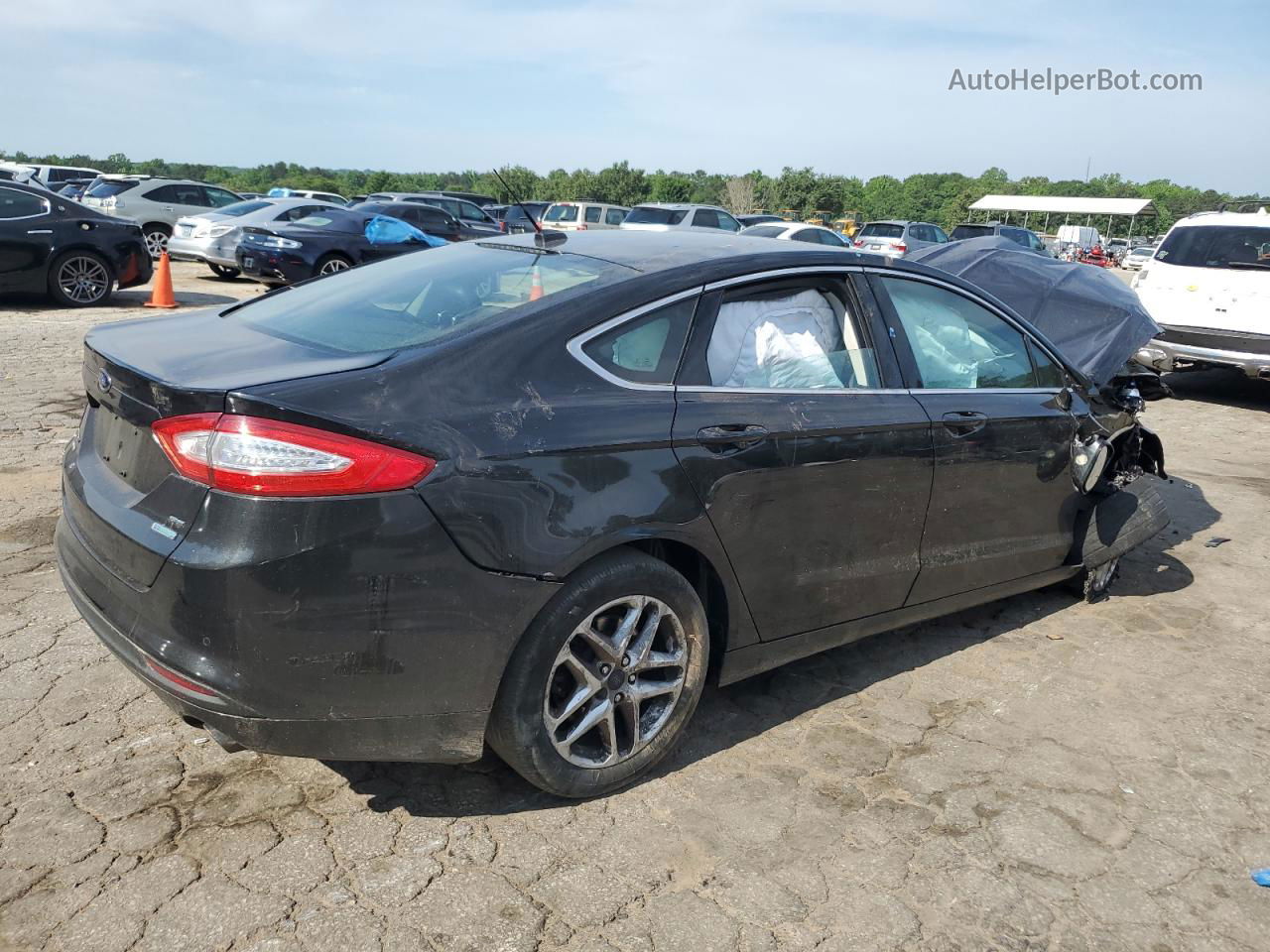 2014 Ford Fusion Se Black vin: 3FA6P0HD2ER298724