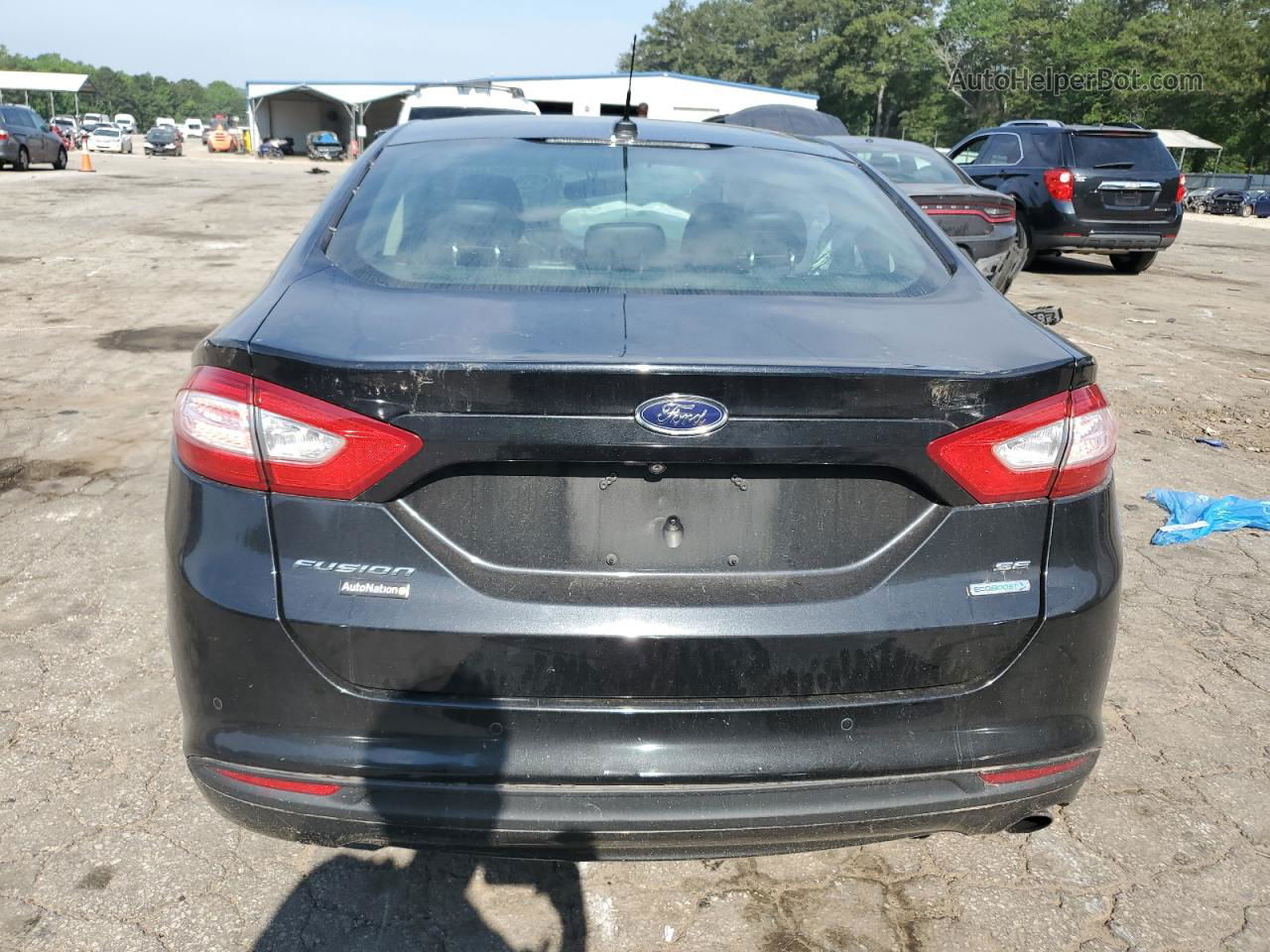 2014 Ford Fusion Se Black vin: 3FA6P0HD2ER298724