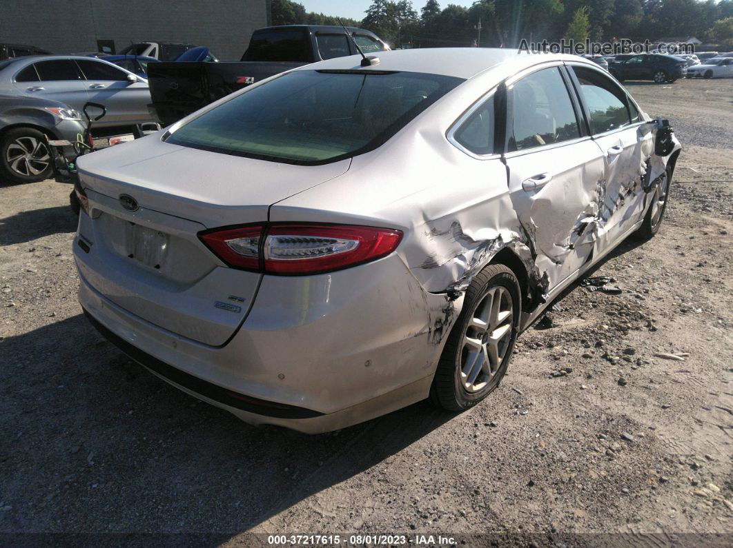 2014 Ford Fusion Se White vin: 3FA6P0HD2ER303033