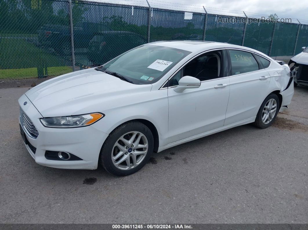 2015 Ford Fusion Se White vin: 3FA6P0HD2FR152020