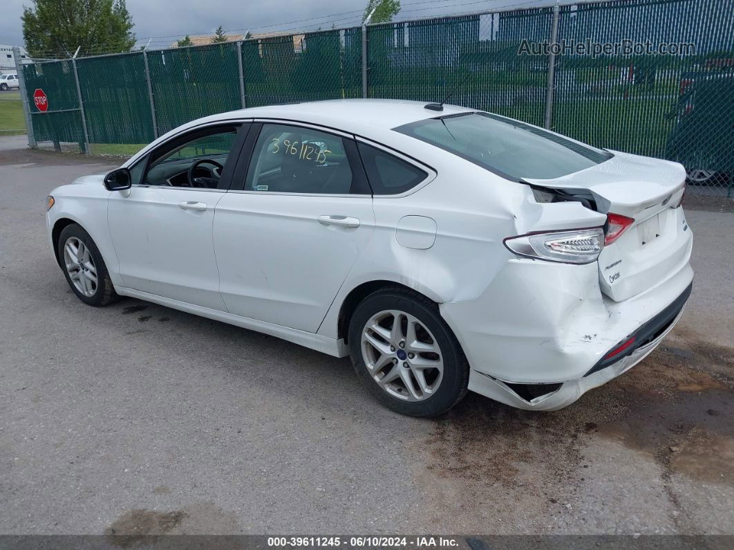 2015 Ford Fusion Se White vin: 3FA6P0HD2FR152020