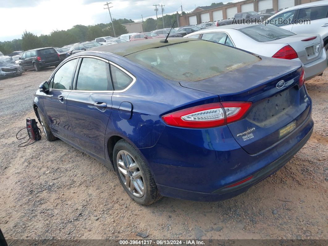 2015 Ford Fusion Se Blue vin: 3FA6P0HD2FR162935