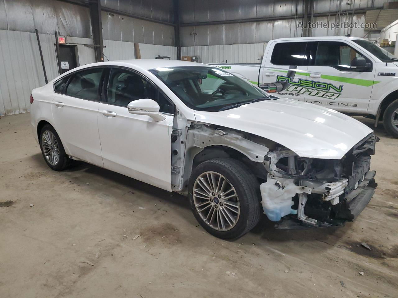 2015 Ford Fusion Se White vin: 3FA6P0HD2FR180710