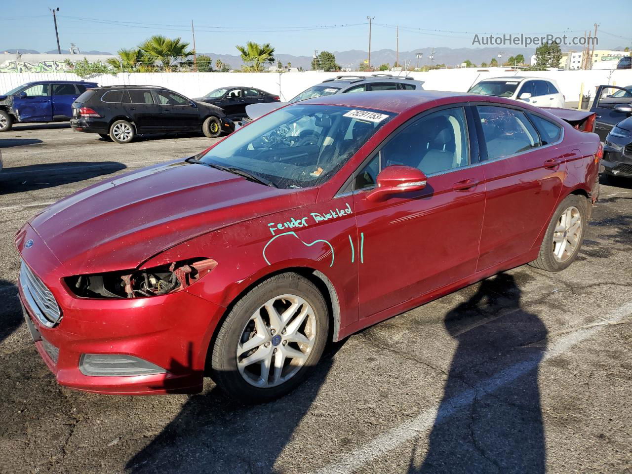 2015 Ford Fusion Se Красный vin: 3FA6P0HD2FR188077