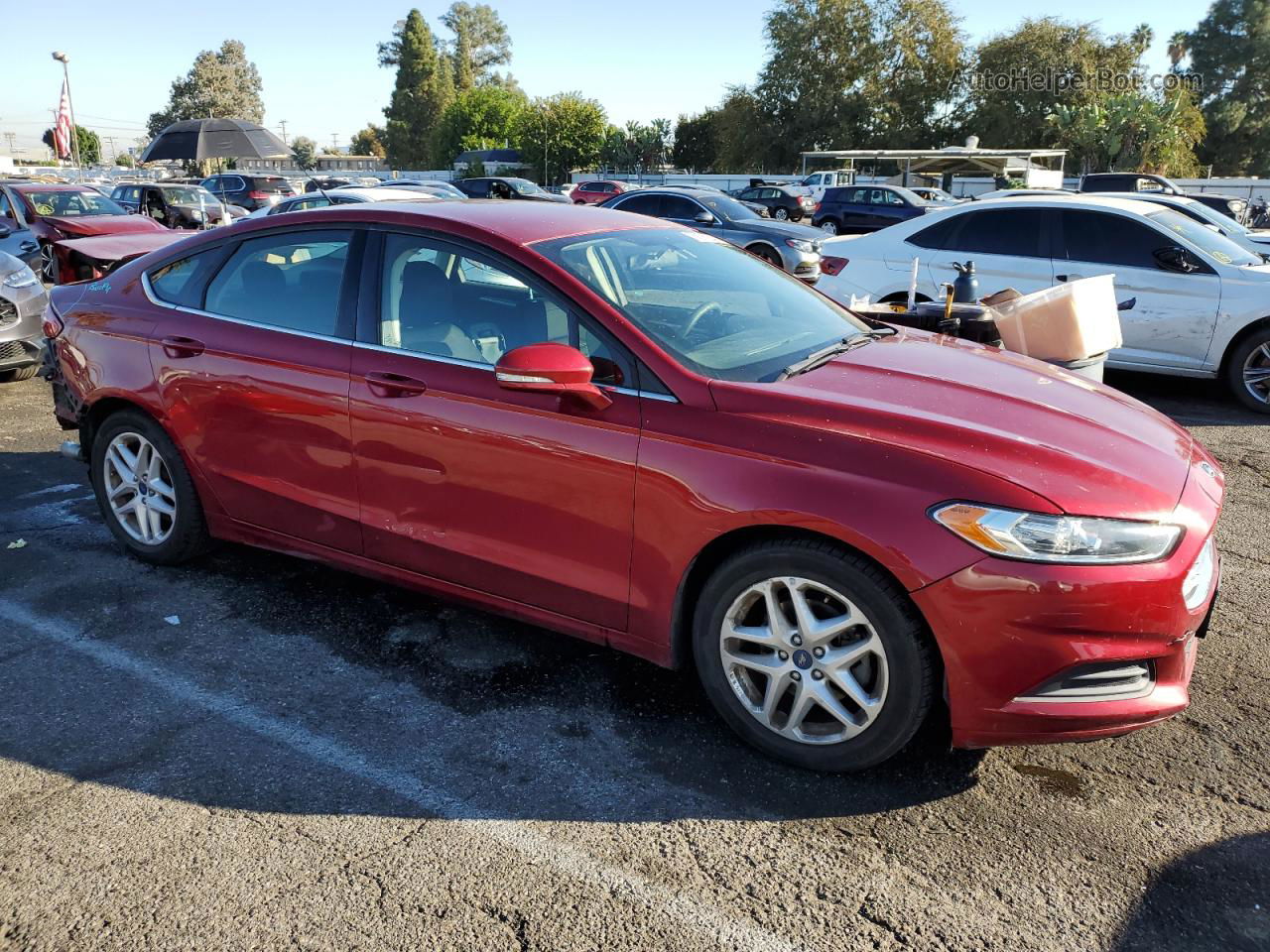 2015 Ford Fusion Se Red vin: 3FA6P0HD2FR188077