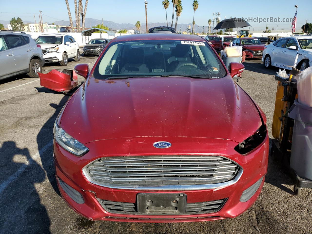 2015 Ford Fusion Se Красный vin: 3FA6P0HD2FR188077