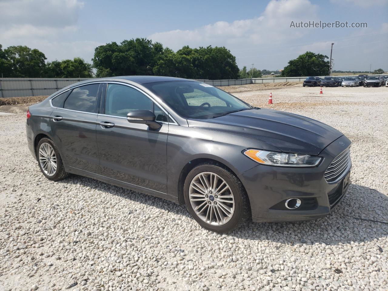 2015 Ford Fusion Se Gray vin: 3FA6P0HD2FR244311