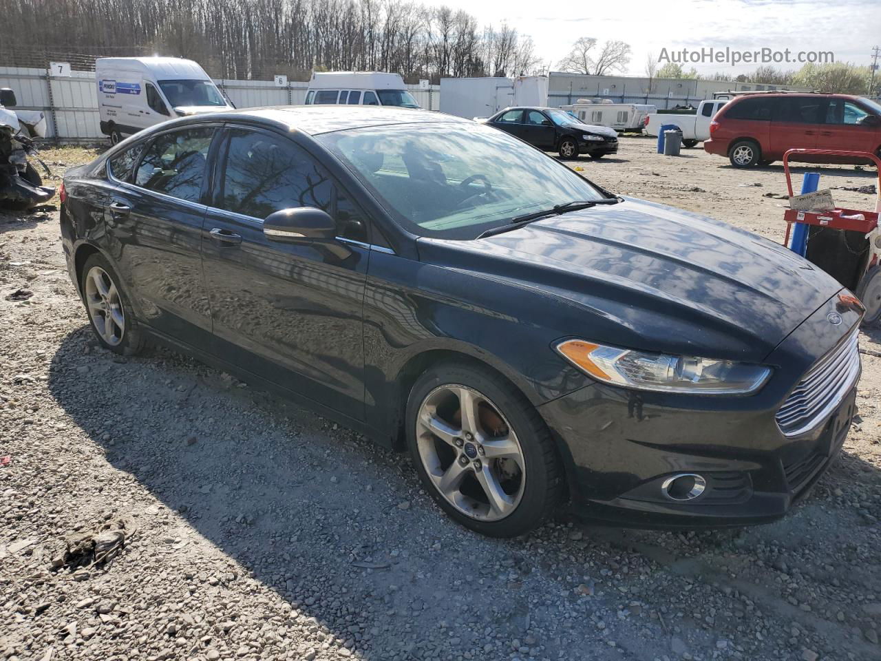 2015 Ford Fusion Se Black vin: 3FA6P0HD2FR261948