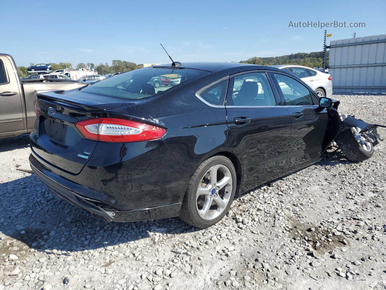 2016 Ford Fusion Se Black vin: 3FA6P0HD2GR236758