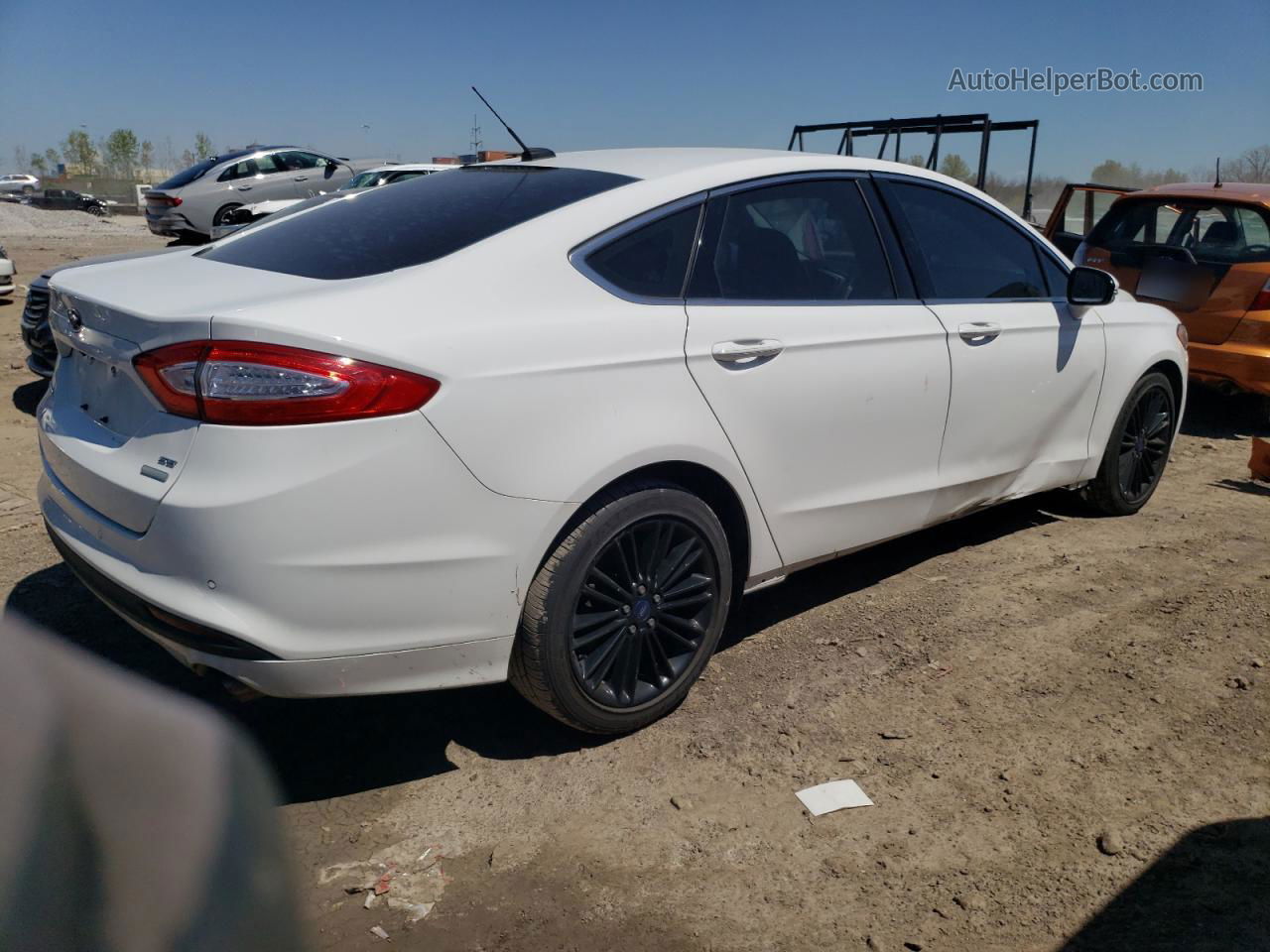 2016 Ford Fusion Se White vin: 3FA6P0HD2GR313127