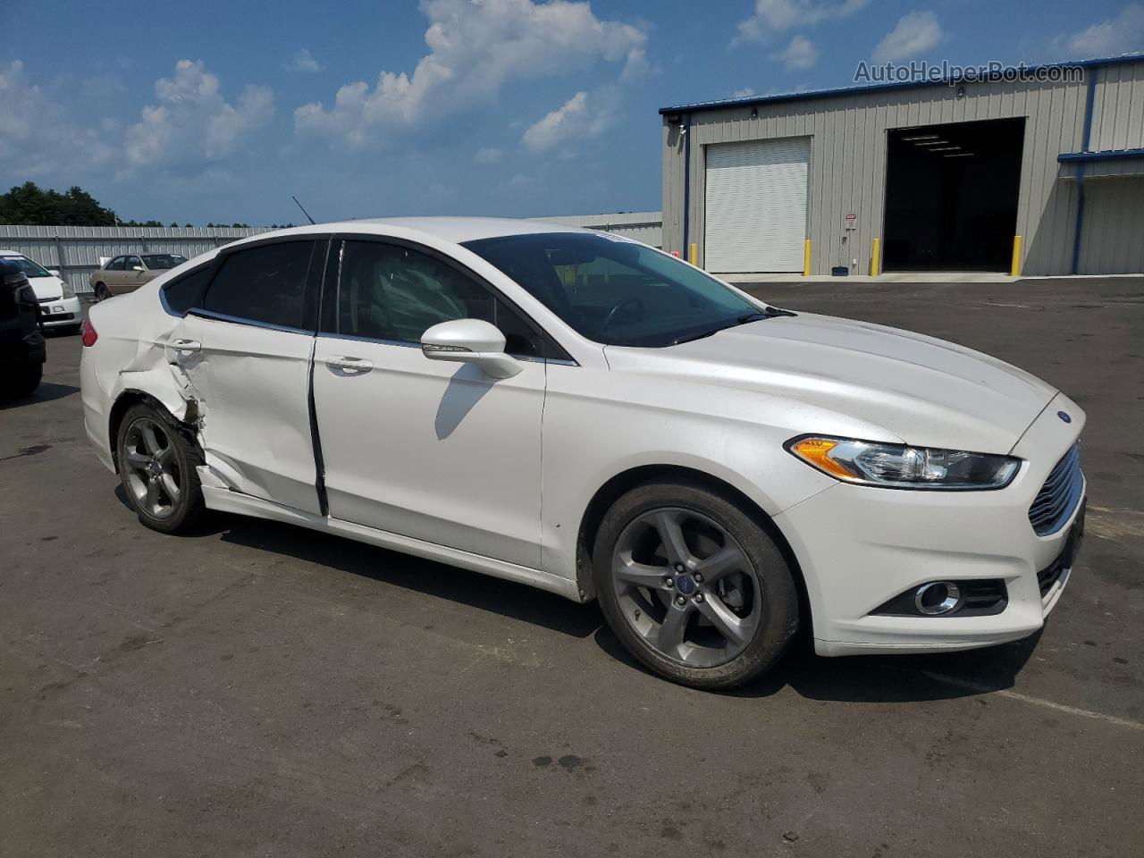 2016 Ford Fusion Se White vin: 3FA6P0HD2GR319347