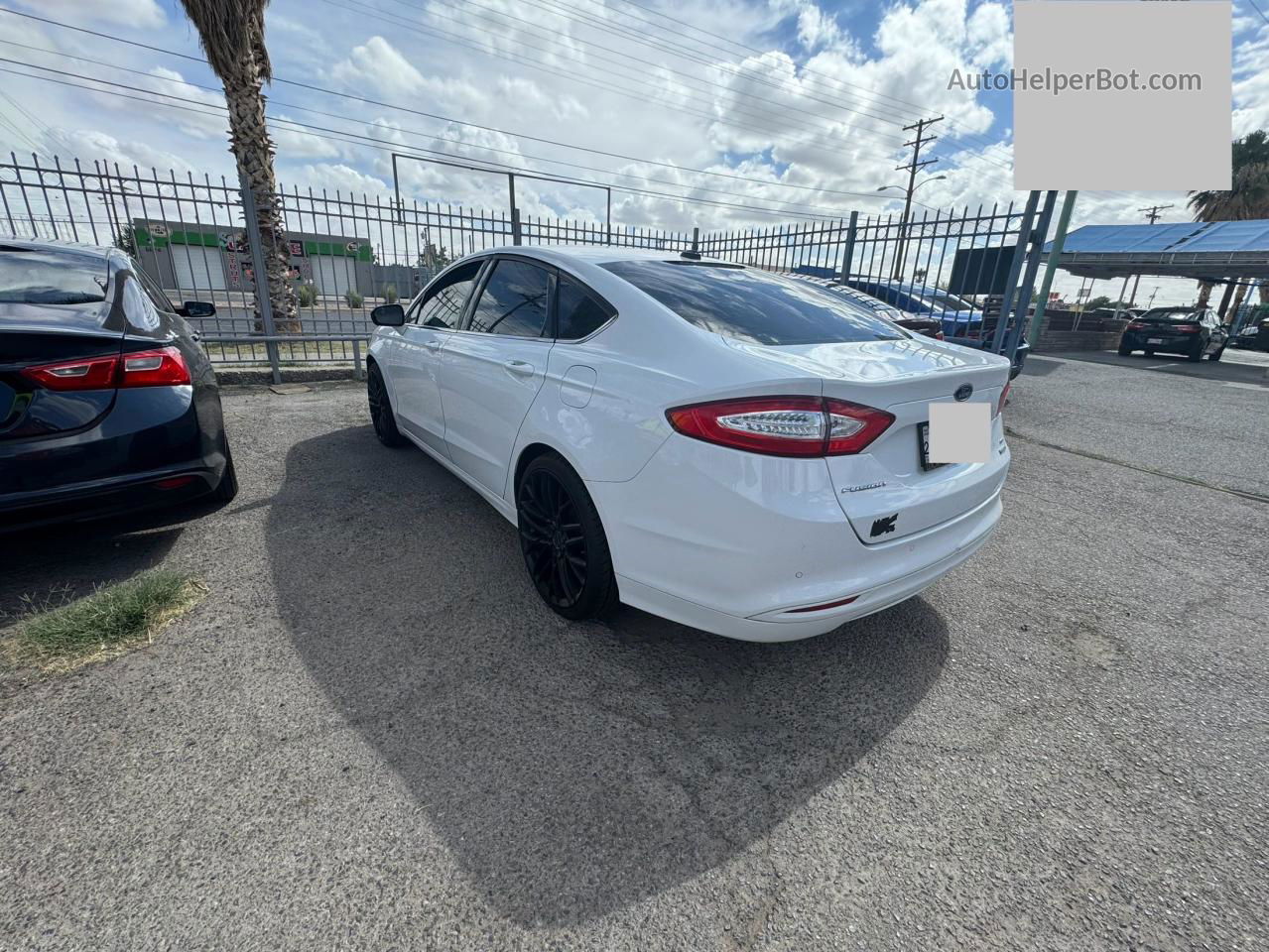 2016 Ford Fusion Se White vin: 3FA6P0HD2GR388409