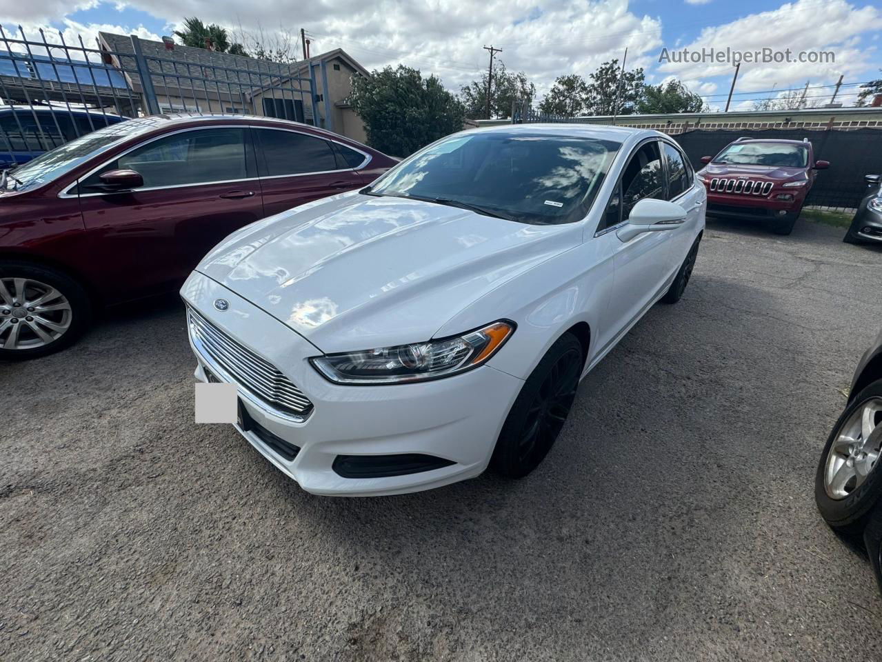 2016 Ford Fusion Se White vin: 3FA6P0HD2GR388409