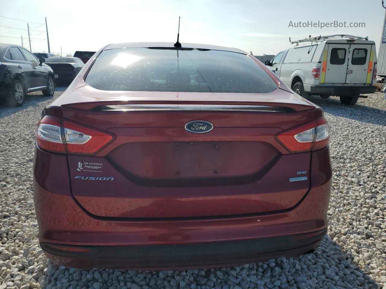 2016 Ford Fusion Se Red vin: 3FA6P0HD2GR391228