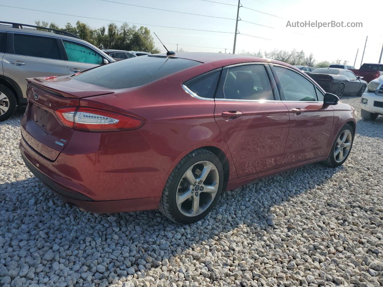 2016 Ford Fusion Se Красный vin: 3FA6P0HD2GR391228