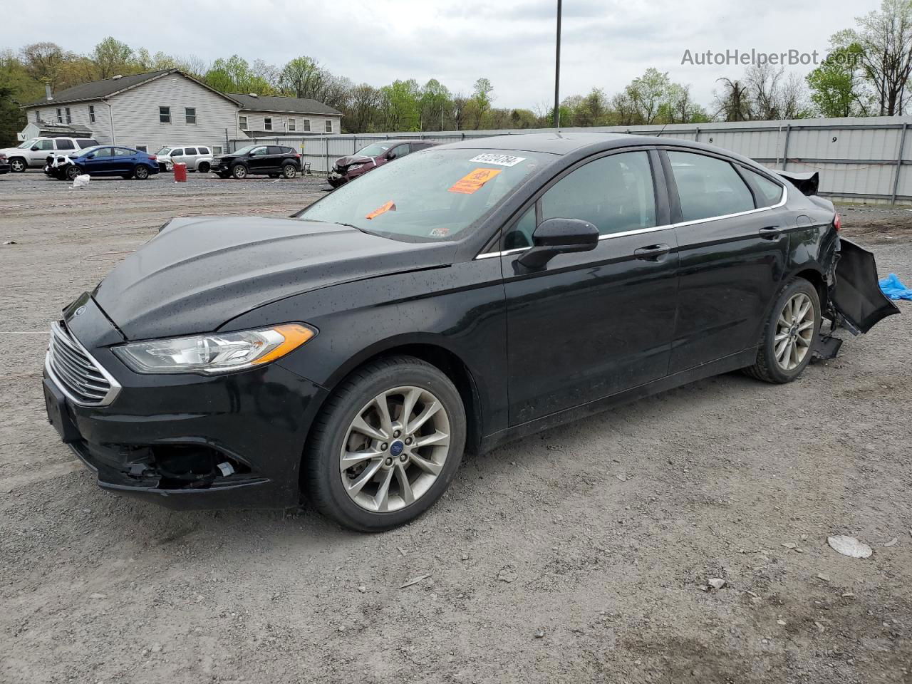 2017 Ford Fusion Se Black vin: 3FA6P0HD2HR153087