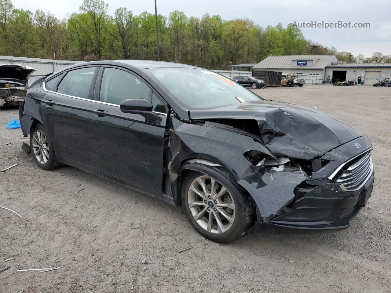 2017 Ford Fusion Se Black vin: 3FA6P0HD2HR153087