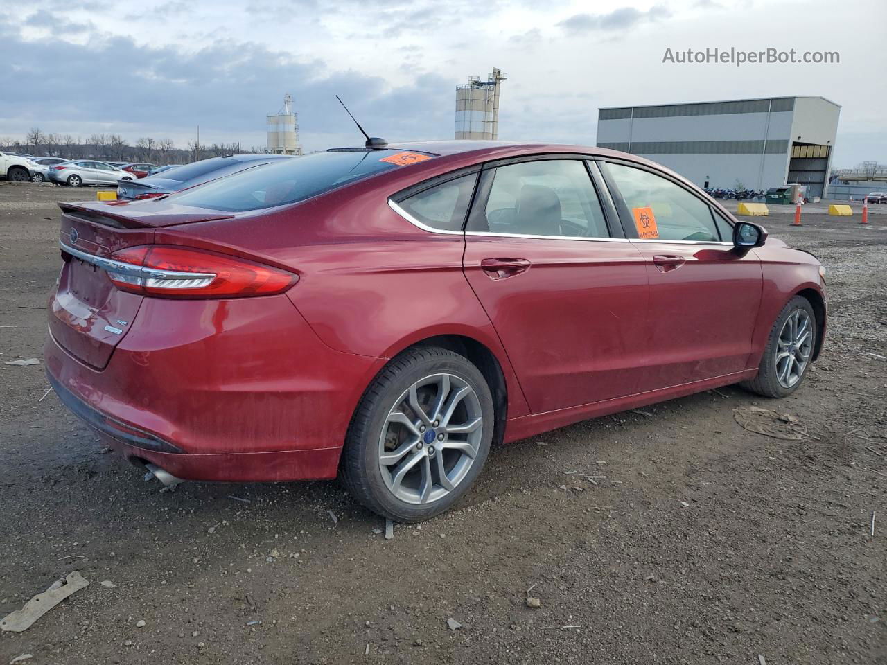 2017 Ford Fusion Se Red vin: 3FA6P0HD2HR179365