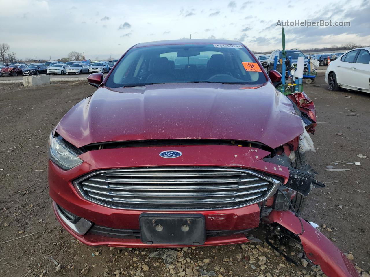 2017 Ford Fusion Se Red vin: 3FA6P0HD2HR179365