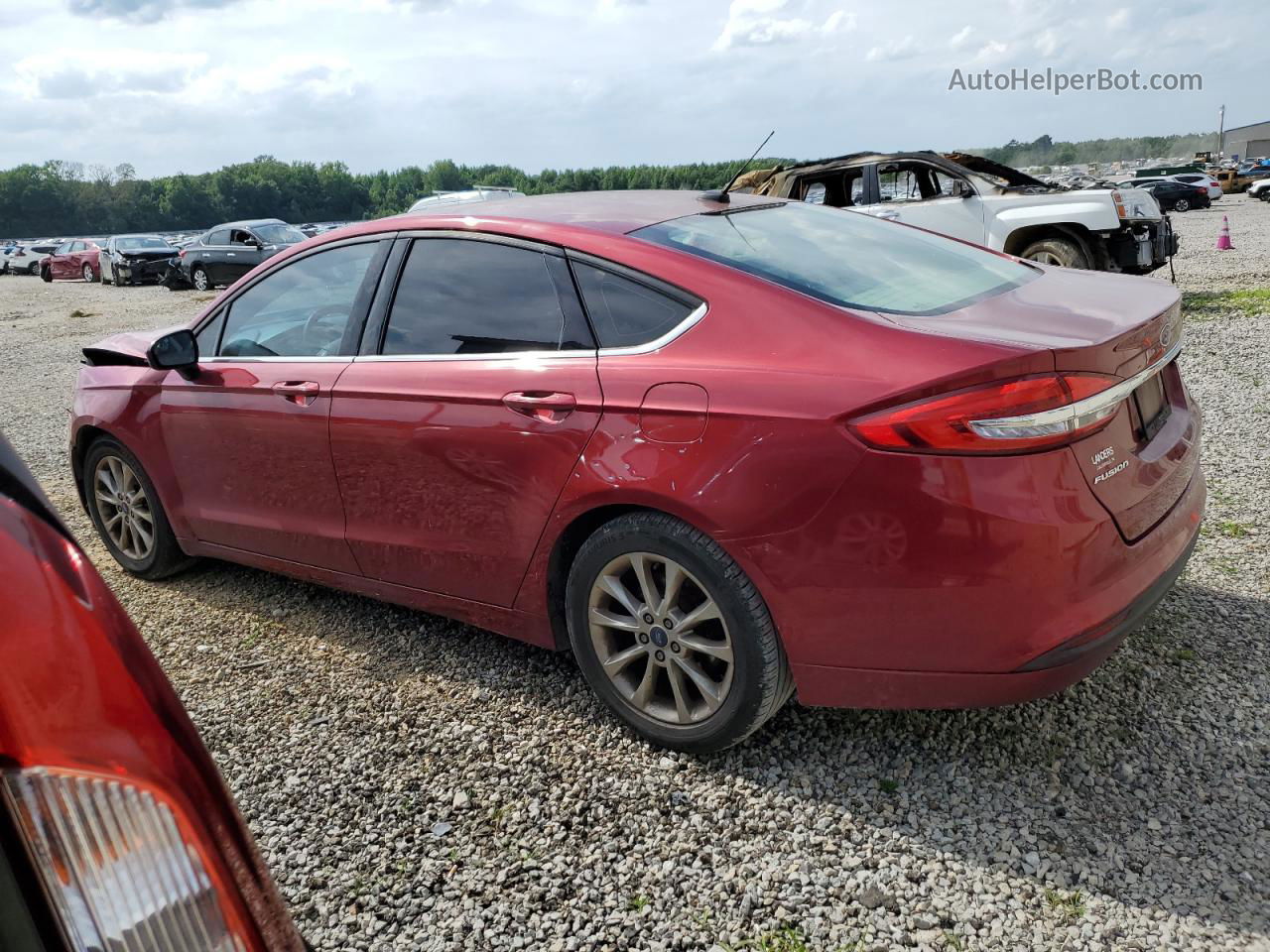 2017 Ford Fusion Se Red vin: 3FA6P0HD2HR269907