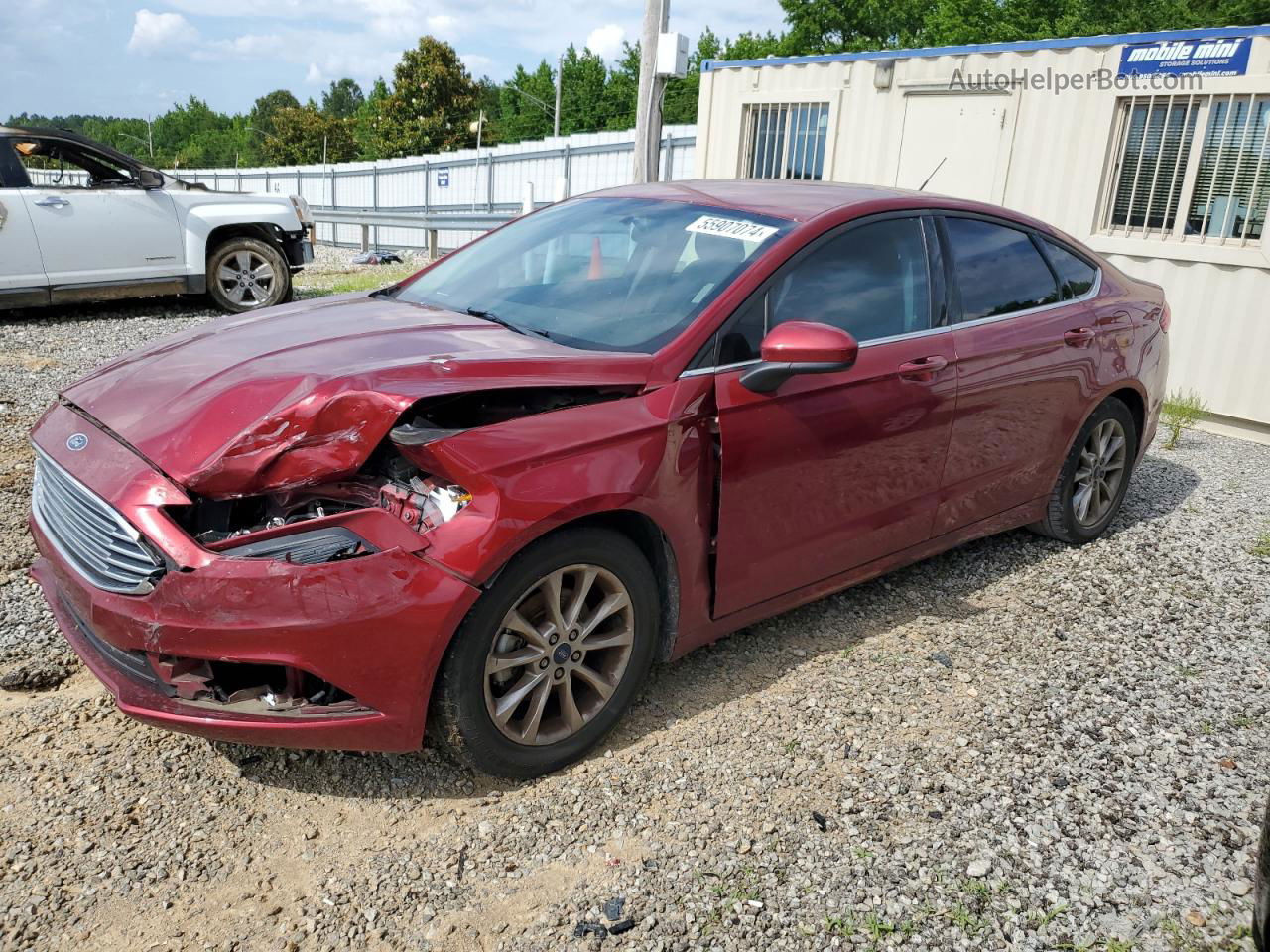 2017 Ford Fusion Se Red vin: 3FA6P0HD2HR269907