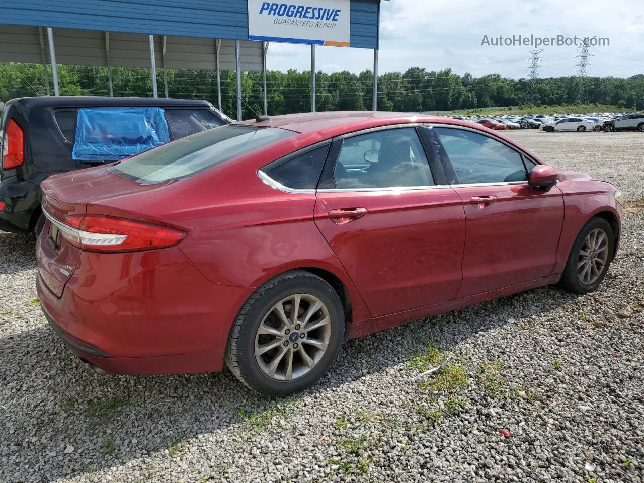 2017 Ford Fusion Se Red vin: 3FA6P0HD2HR269907