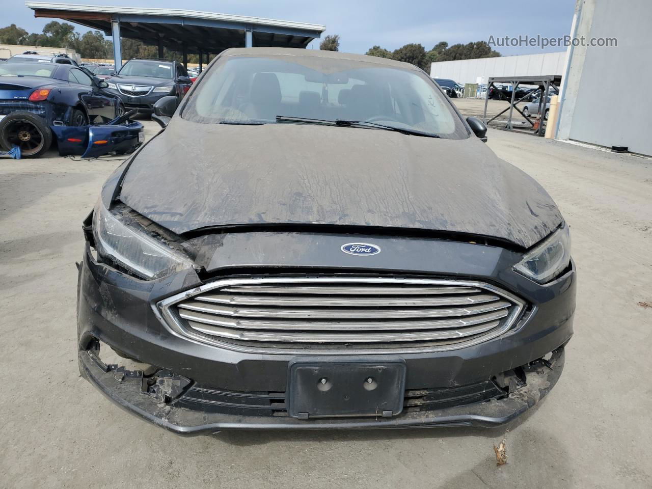 2017 Ford Fusion Se Gray vin: 3FA6P0HD2HR286707