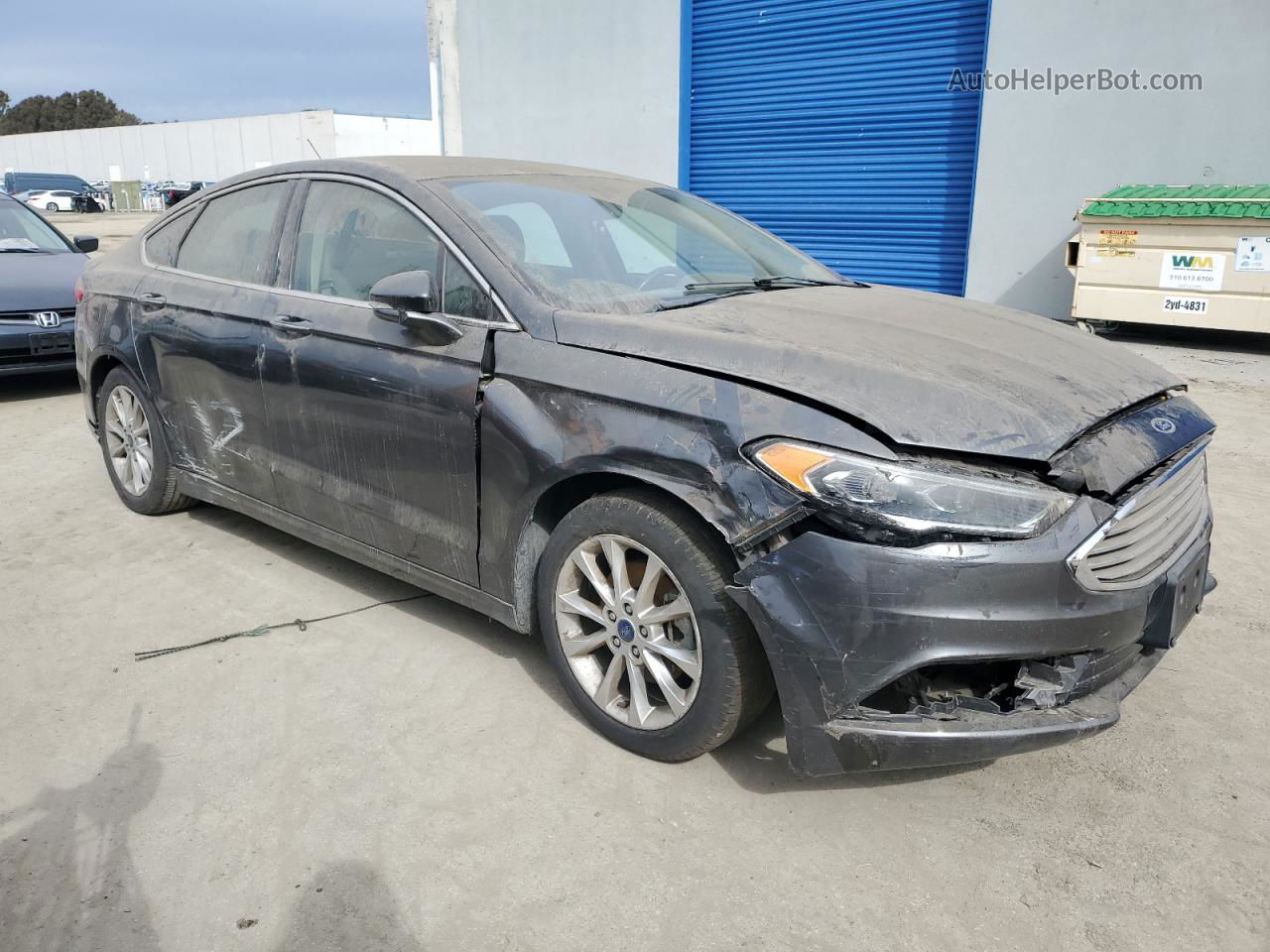 2017 Ford Fusion Se Серый vin: 3FA6P0HD2HR286707