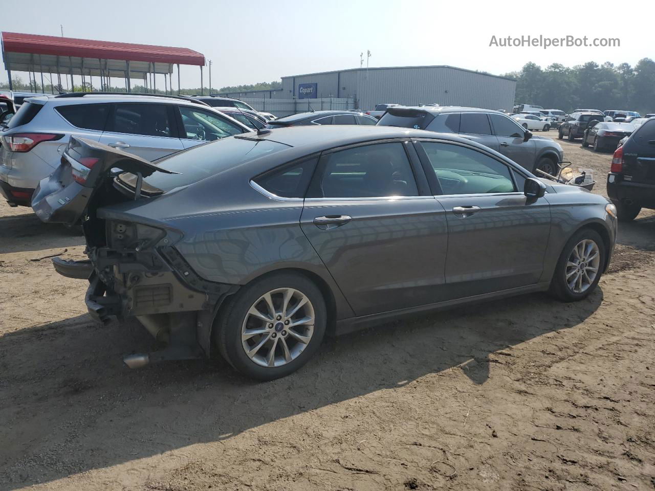 2017 Ford Fusion Se Gray vin: 3FA6P0HD2HR332410