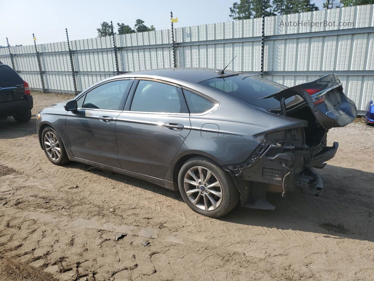 2017 Ford Fusion Se Gray vin: 3FA6P0HD2HR332410