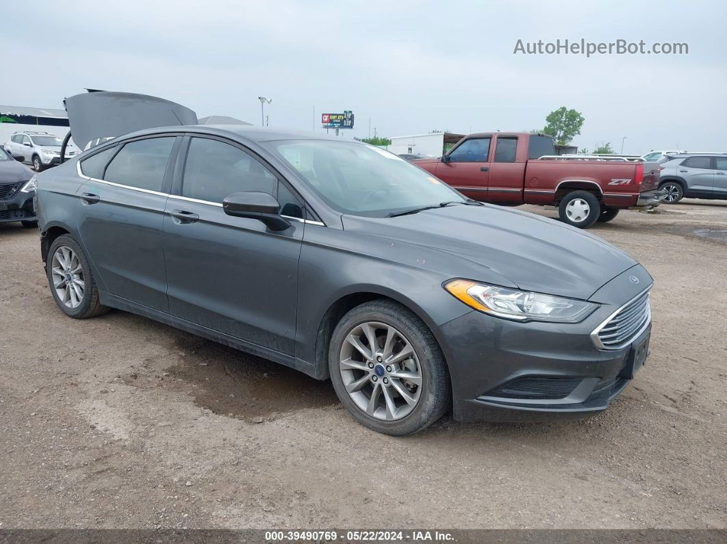 2017 Ford Fusion Se Gray vin: 3FA6P0HD2HR367156