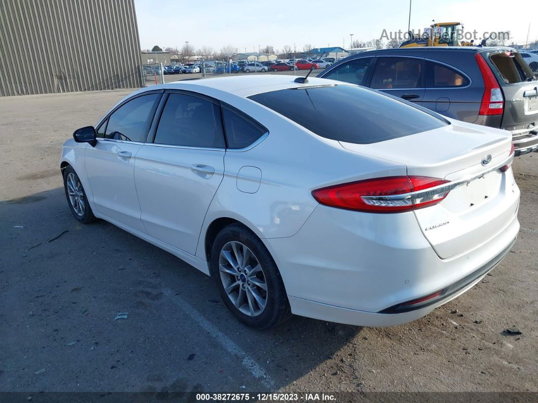 2017 Ford Fusion Se White vin: 3FA6P0HD2HR368243