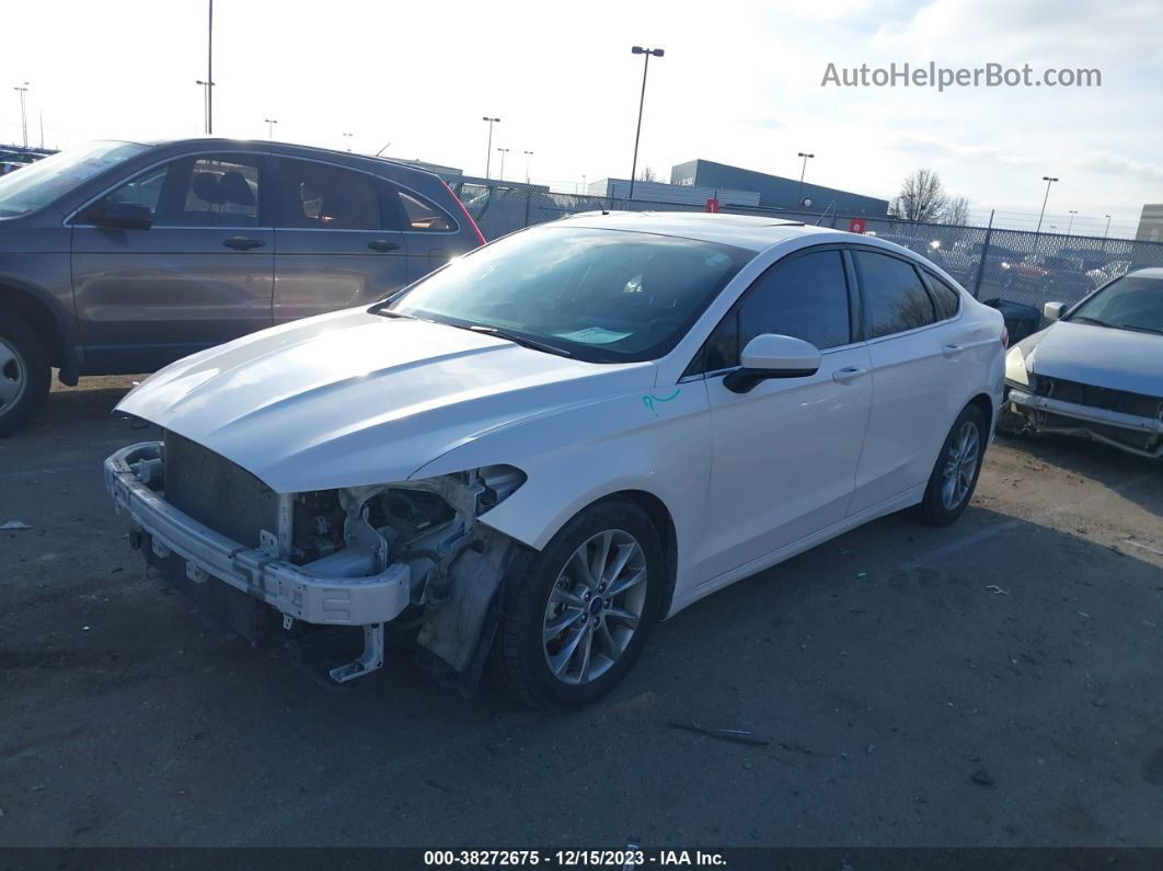 2017 Ford Fusion Se White vin: 3FA6P0HD2HR368243