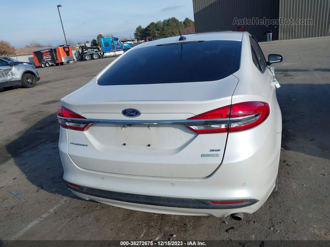 2017 Ford Fusion Se White vin: 3FA6P0HD2HR368243