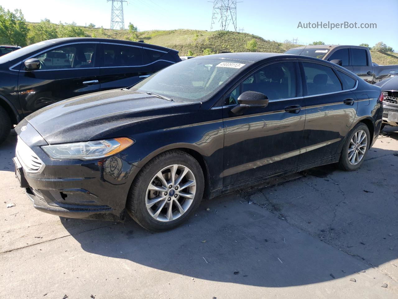 2017 Ford Fusion Se Черный vin: 3FA6P0HD2HR397080