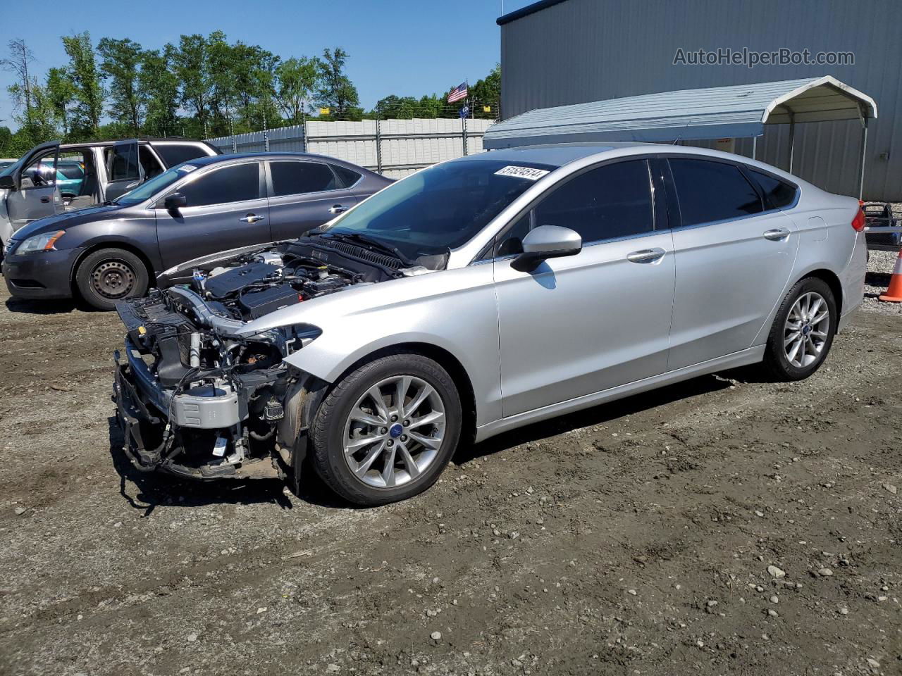 2017 Ford Fusion Se Silver vin: 3FA6P0HD2HR402472