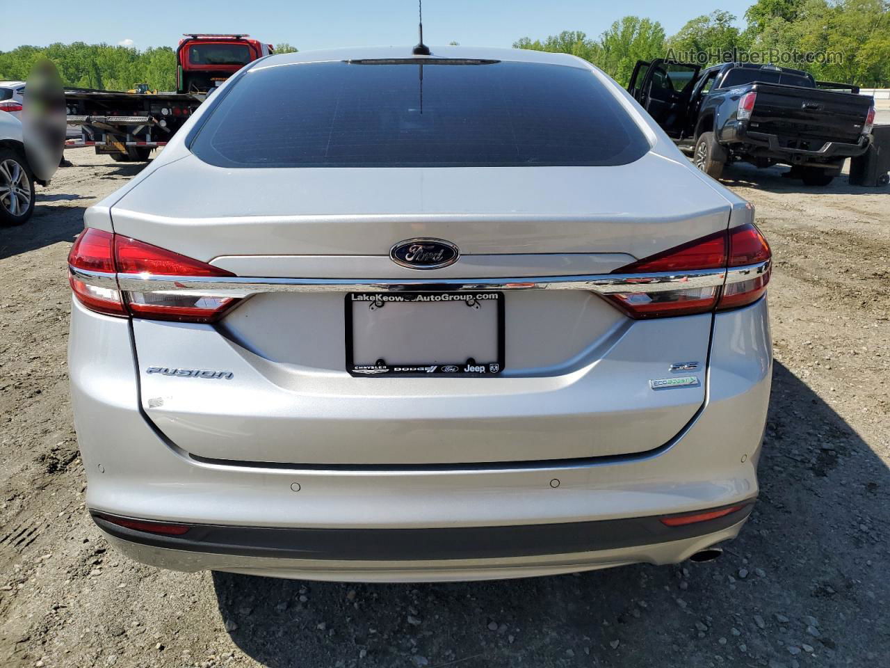 2017 Ford Fusion Se Silver vin: 3FA6P0HD2HR402472