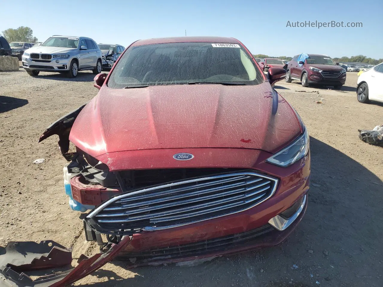 2018 Ford Fusion Se Красный vin: 3FA6P0HD2JR126901