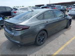 2018 Ford Fusion Se Gray vin: 3FA6P0HD2JR127319