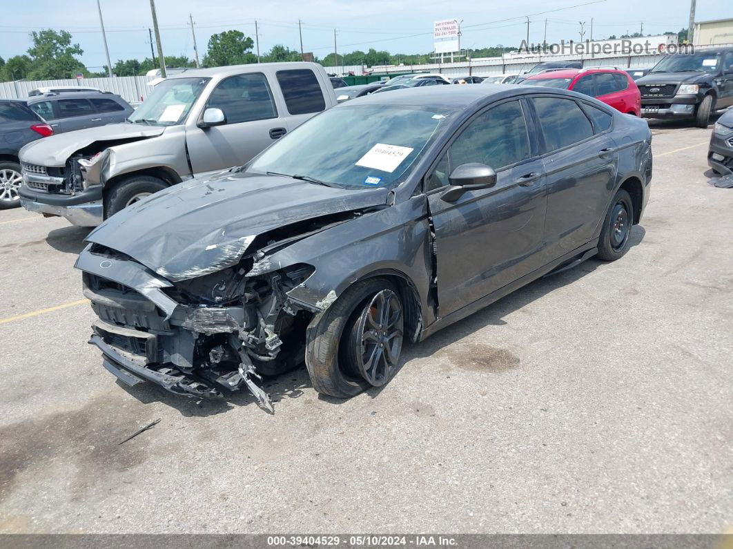 2018 Ford Fusion Se Gray vin: 3FA6P0HD2JR127319