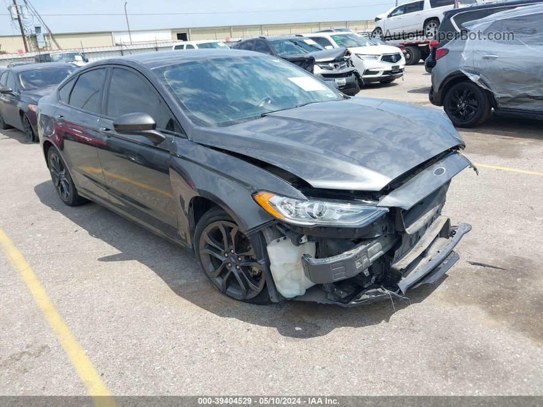 2018 Ford Fusion Se Gray vin: 3FA6P0HD2JR127319