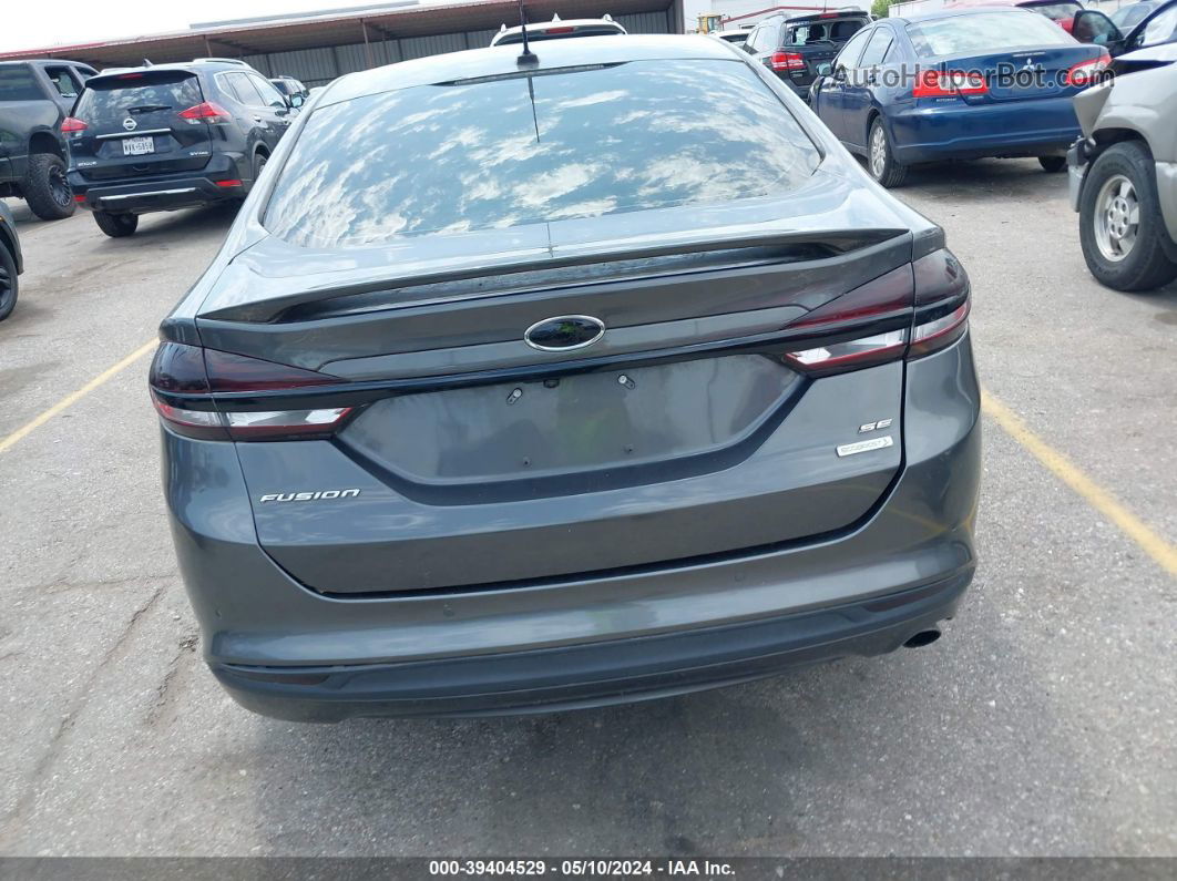 2018 Ford Fusion Se Gray vin: 3FA6P0HD2JR127319