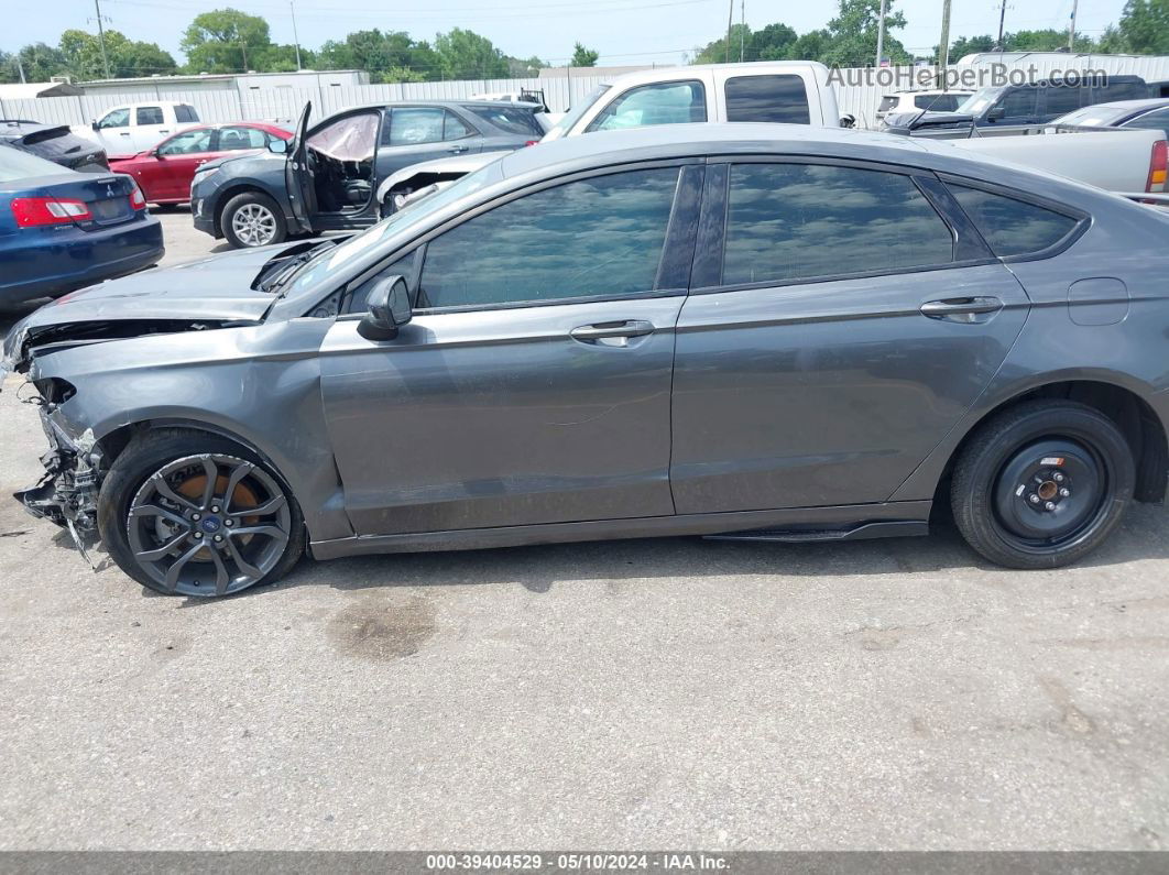 2018 Ford Fusion Se Gray vin: 3FA6P0HD2JR127319