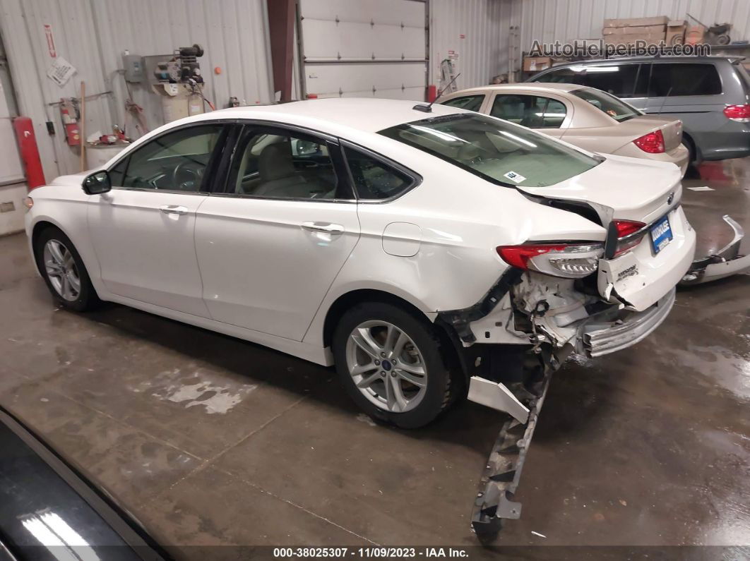 2018 Ford Fusion Se White vin: 3FA6P0HD2JR145108