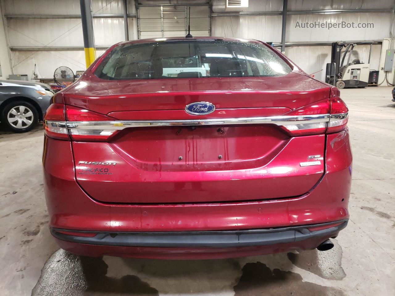 2018 Ford Fusion Se Maroon vin: 3FA6P0HD2JR164502