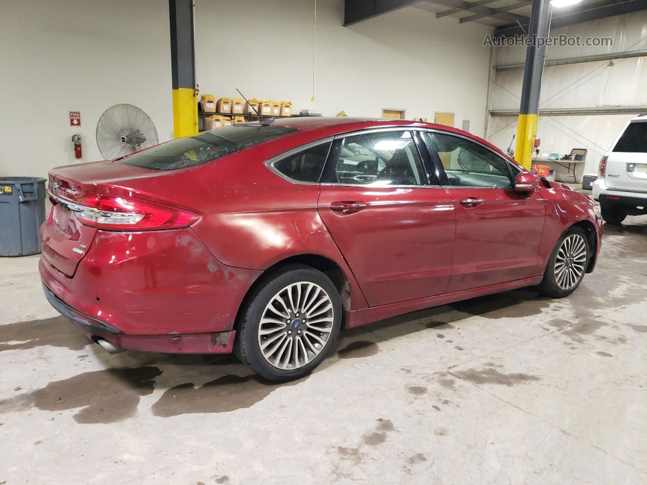 2018 Ford Fusion Se Maroon vin: 3FA6P0HD2JR164502