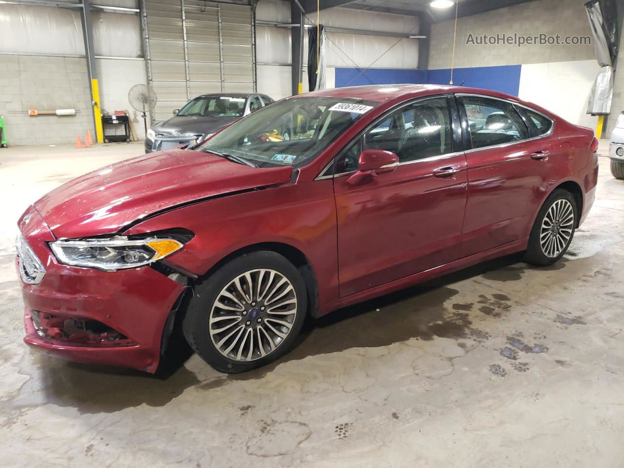 2018 Ford Fusion Se Maroon vin: 3FA6P0HD2JR164502