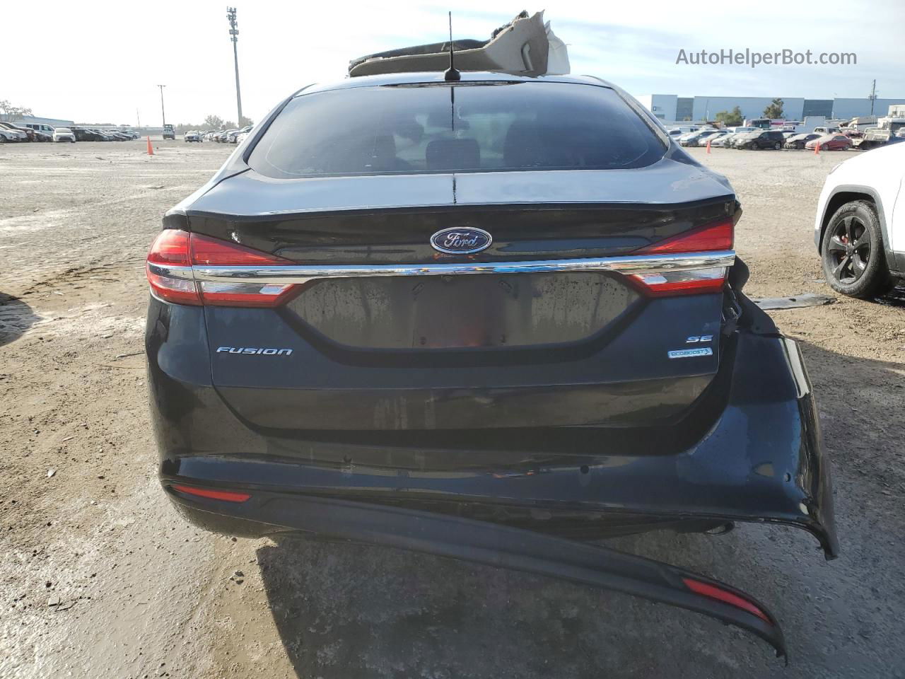 2018 Ford Fusion Se Black vin: 3FA6P0HD2JR174754