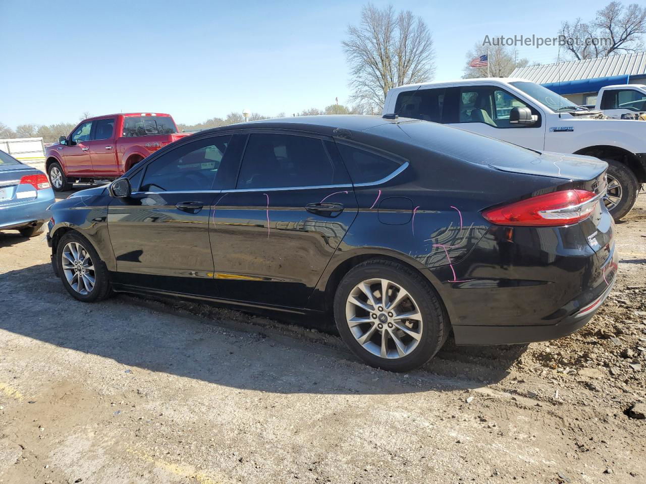 2018 Ford Fusion Se Черный vin: 3FA6P0HD2JR196267