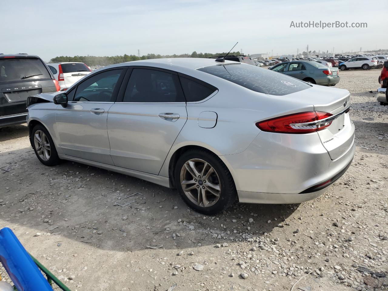 2018 Ford Fusion Se Silver vin: 3FA6P0HD2JR213584